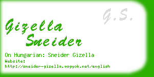 gizella sneider business card